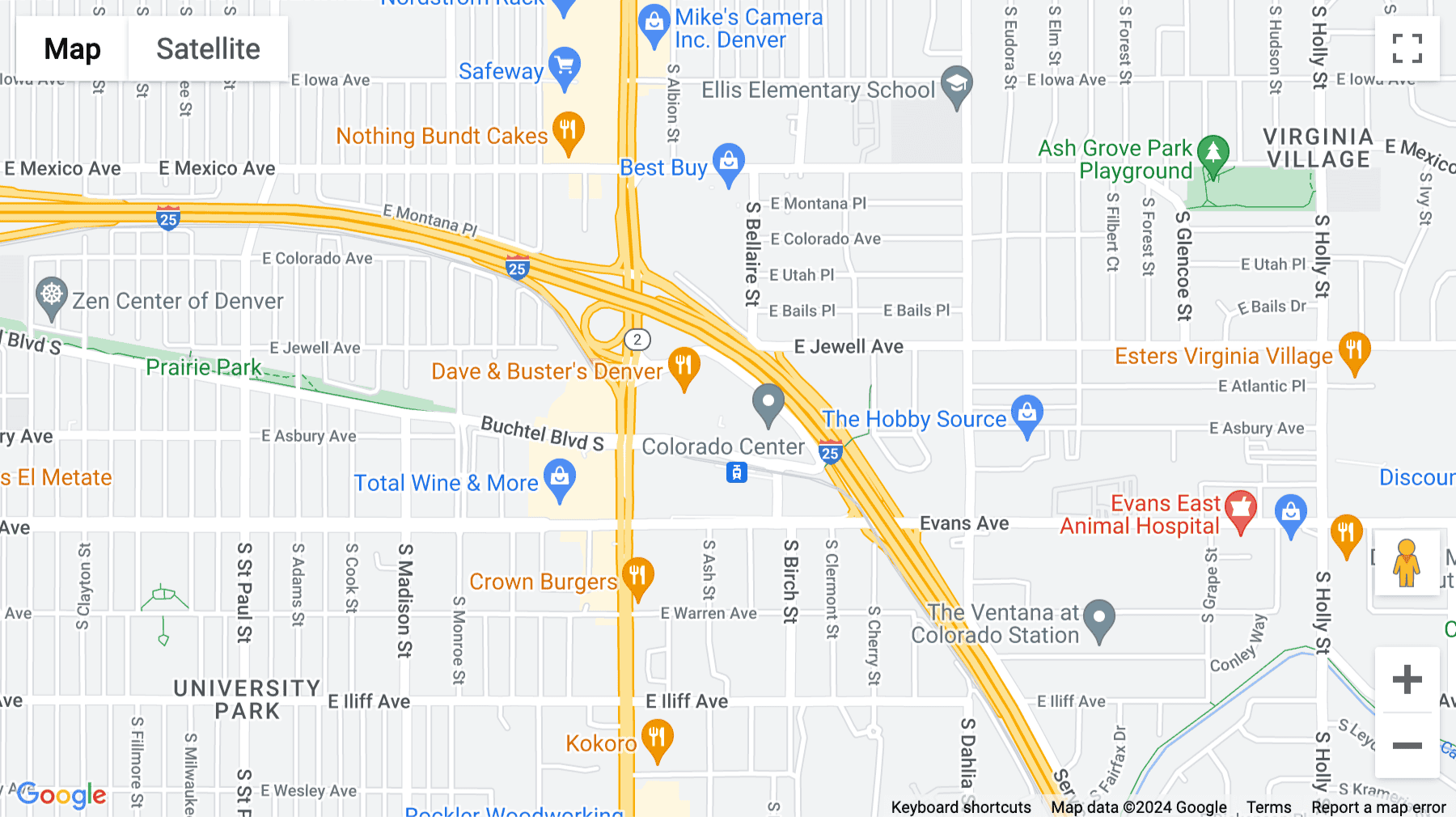 Click for interative map of 2000 S. Colorado Blvd, Tower One, Suite 2000, Denver