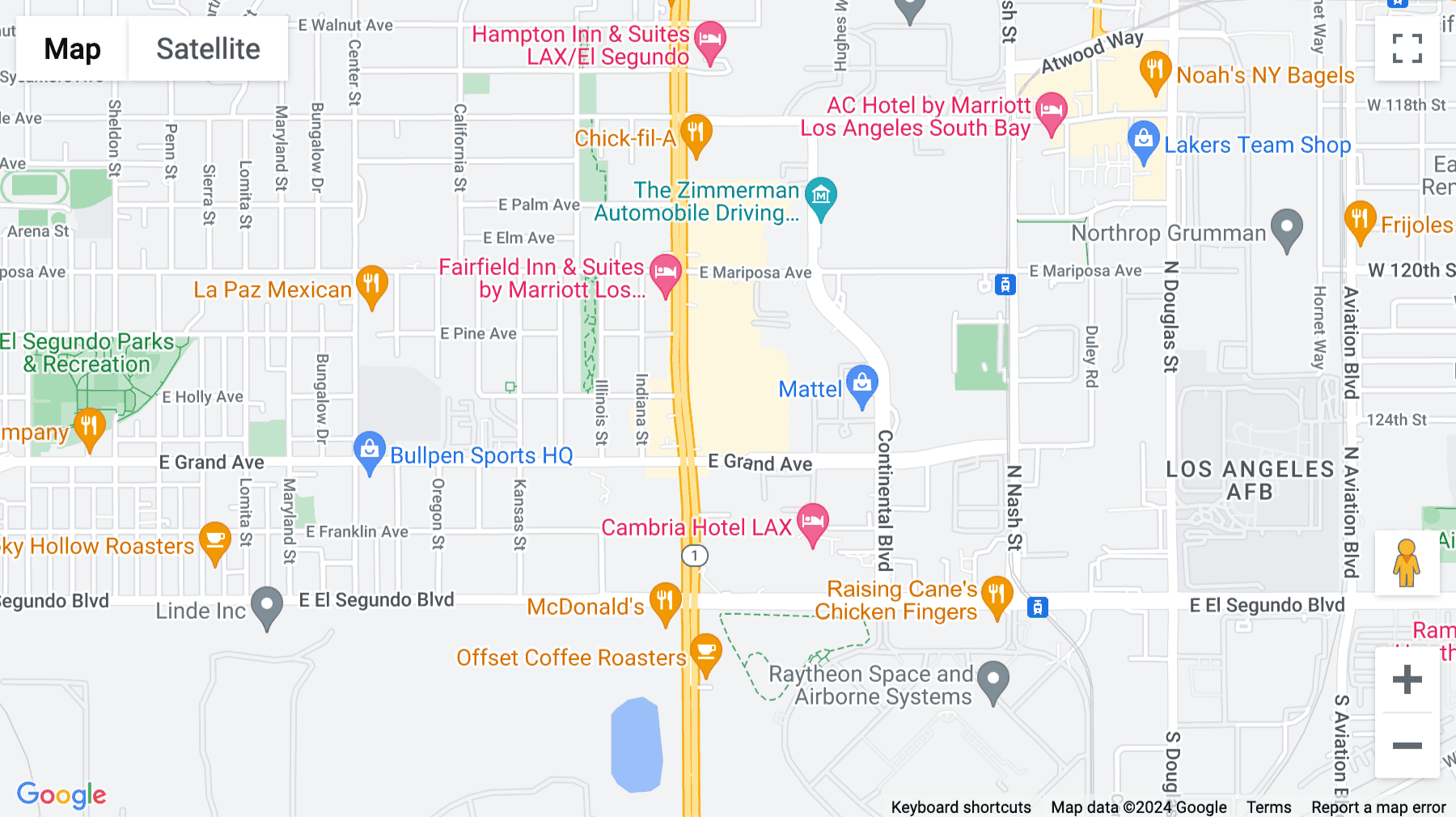 Click for interative map of 360 N. Sepulveda Blvd, El Segundo, 2000, Los Angeles