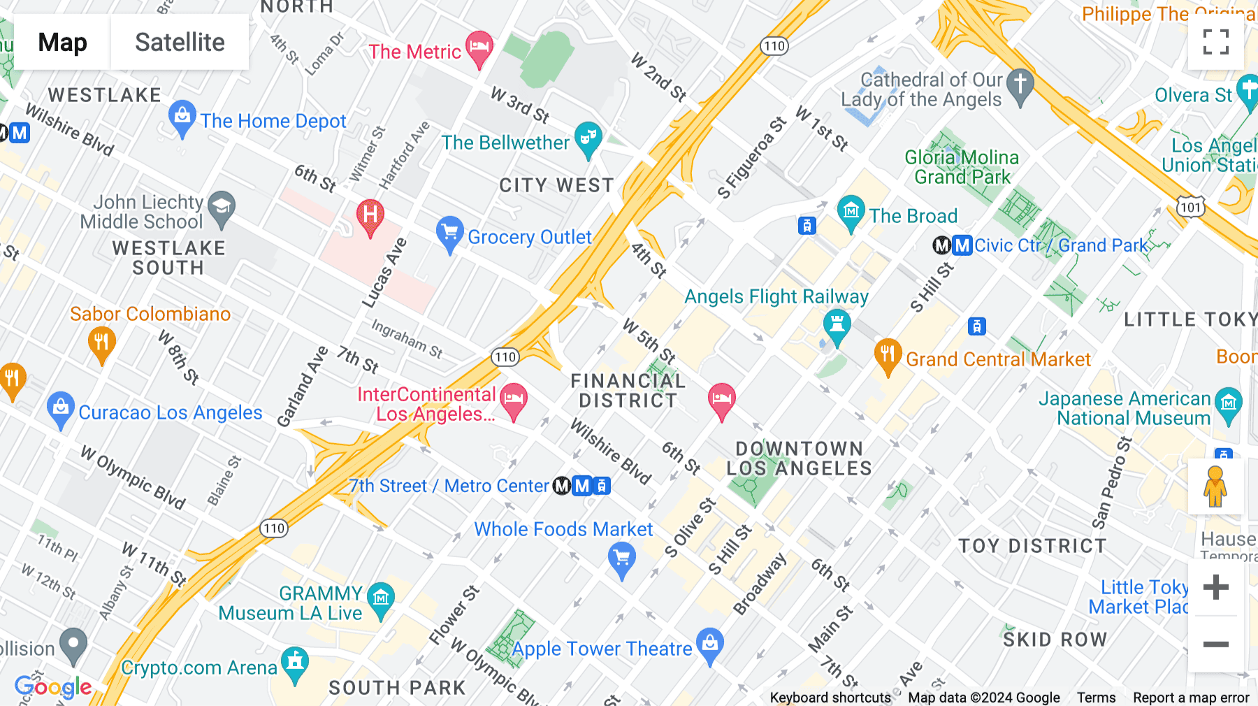 Click for interative map of 515 South Flower Street, 18 & 19, Los Angeles