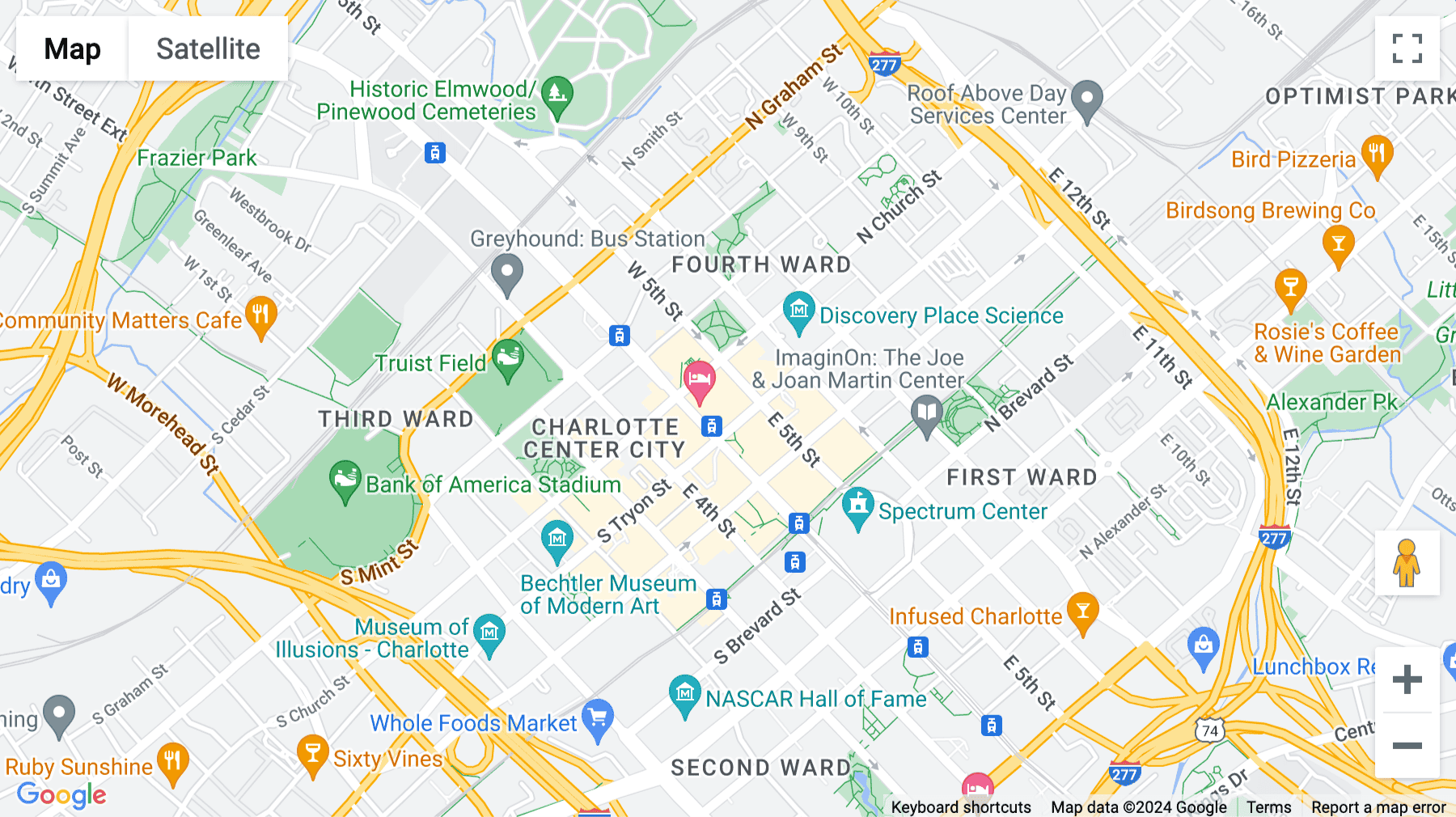 Click for interative map of 101 N Tryon St, Charlotte (North Carolina)