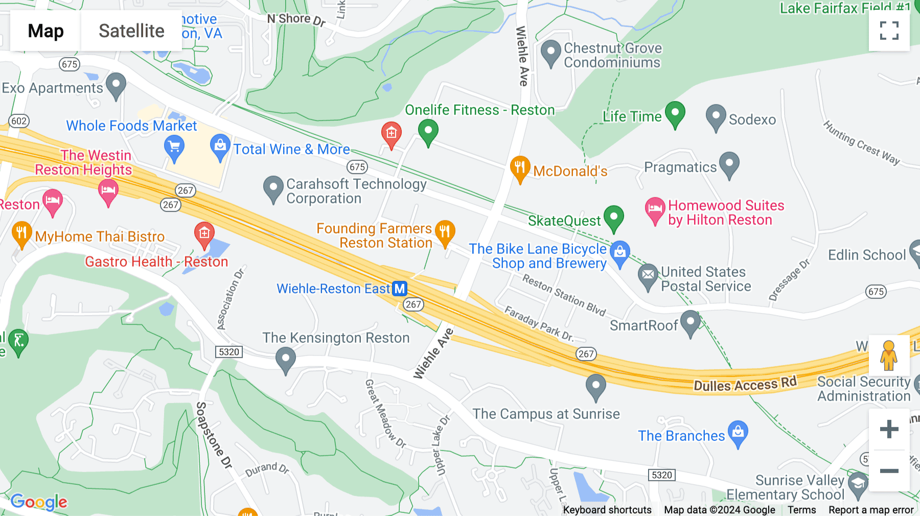 Click for interative map of 1900 Reston Metro Plaza, Reston