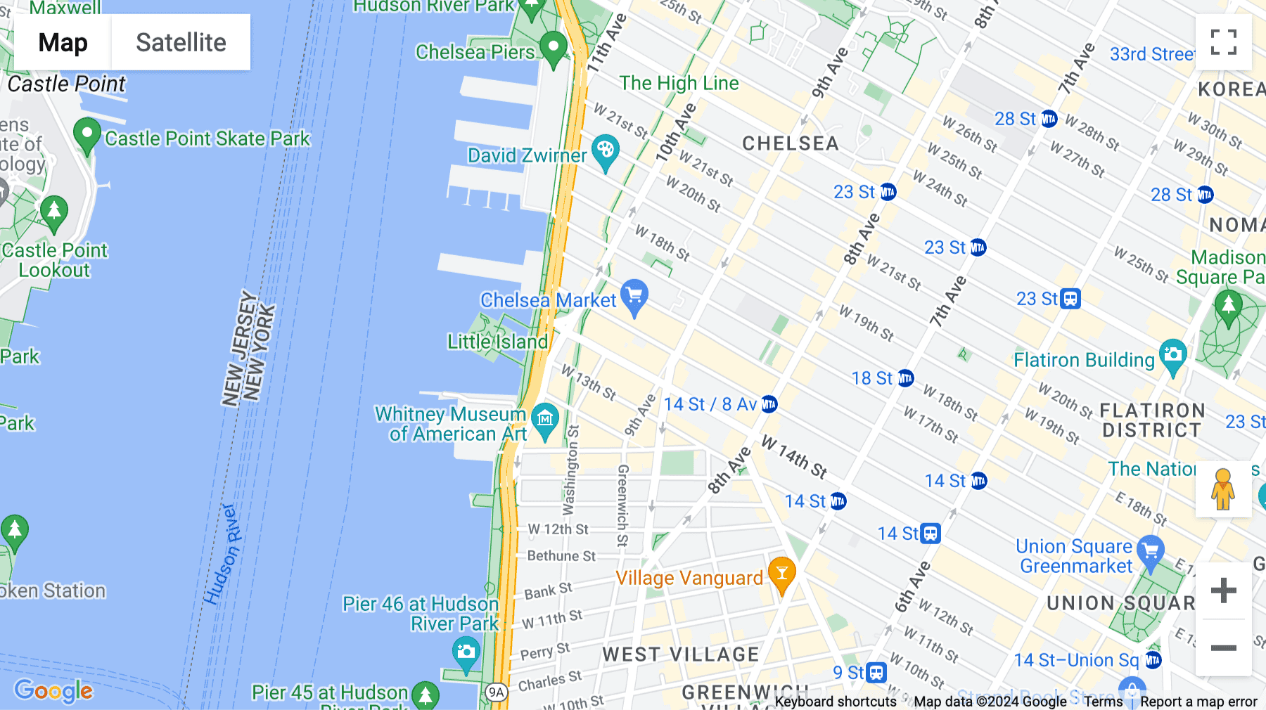 Click for interative map of 413 West 14th Street, New York City