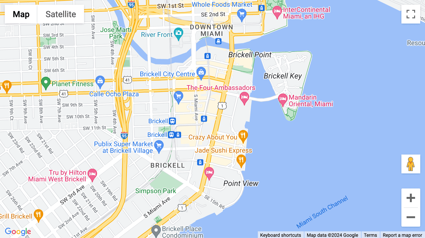Click for interative map of 1000 BRICKELL AVE, FLOOR 11, SUITE 1100, Miami