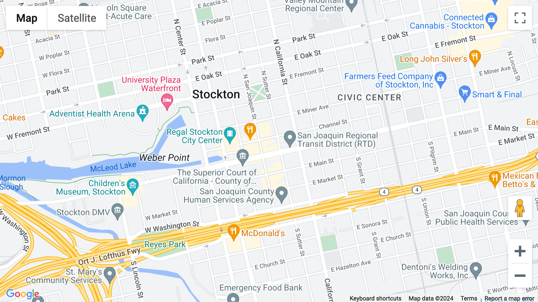 Click for interative map of 110 N San Joaquin Street, 2nd Floor, Stockton
