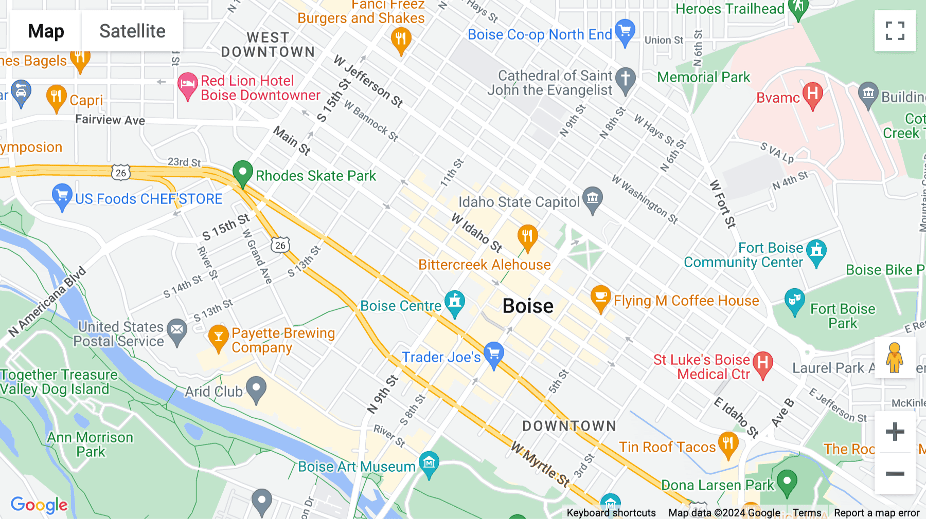 Click for interative map of 999 W. Main Street, Suite 100, Boise