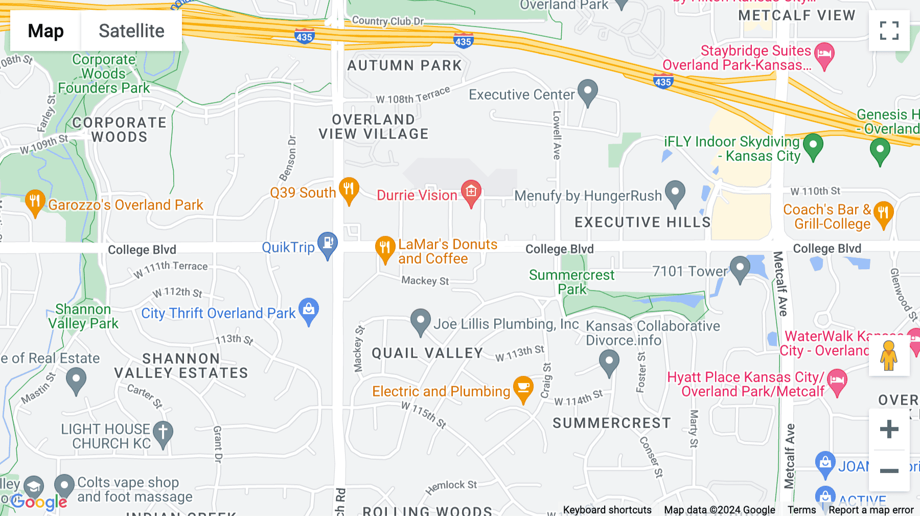 Click for interative map of 8101 College Blvd, Suite 100, Overland Park