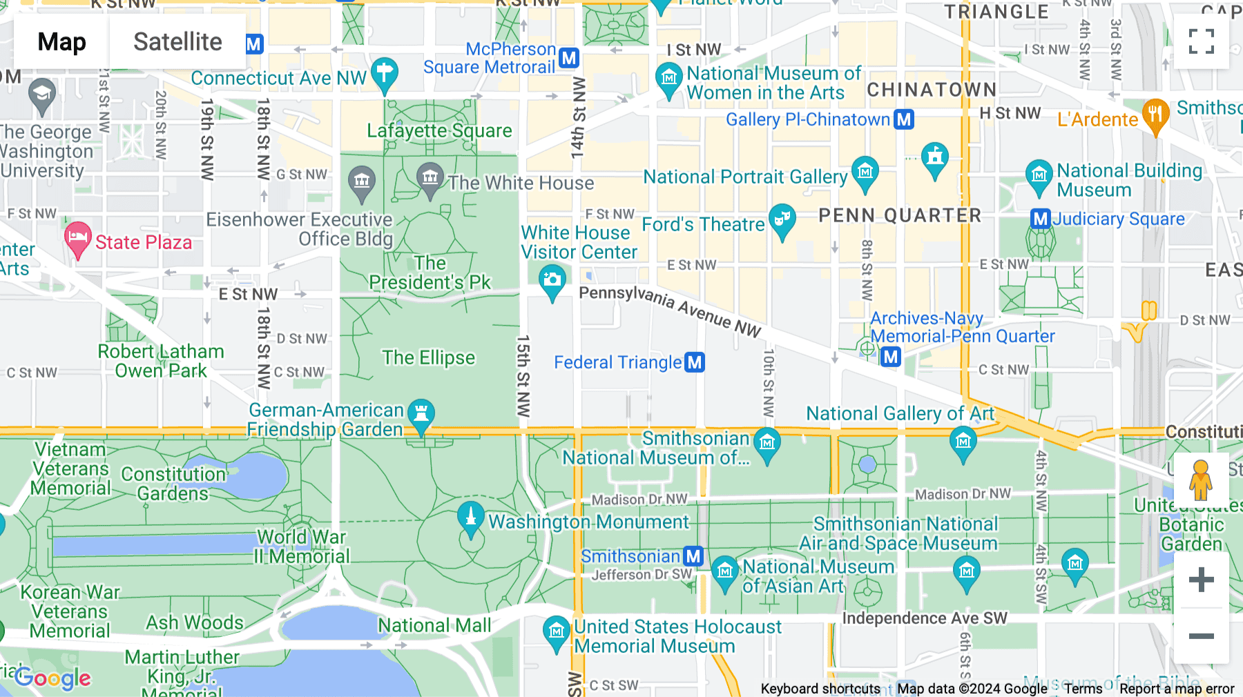 Click for interative map of 1300 Pennsylvania Ave NW, Suite 700, Washington DC