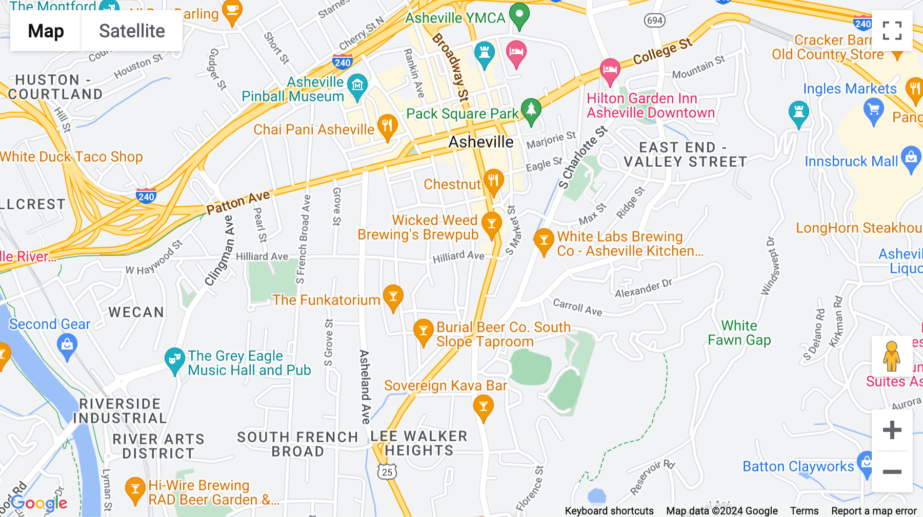Click for interative map of 125 S. Lexington Avenue, Suite 101, Asheville