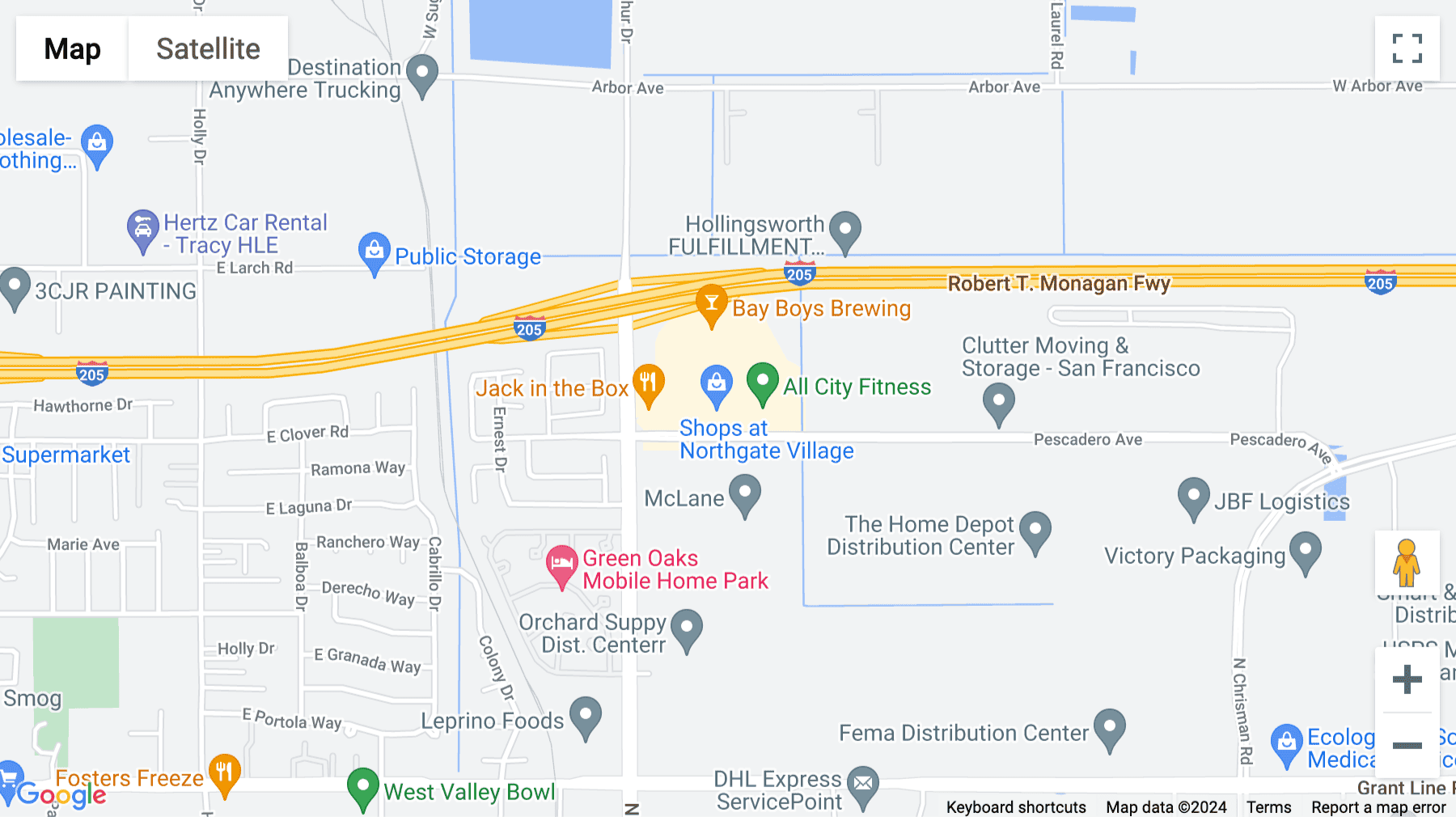 Click for interative map of 1005 East Pescadero Avenue, STE. 167, Tracy