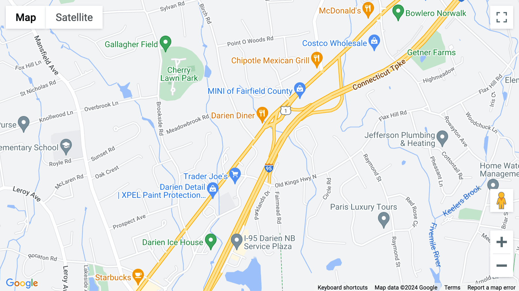 Click for interative map of 320 Boston Post Road, Darien Crossing, Suite 180, Darien