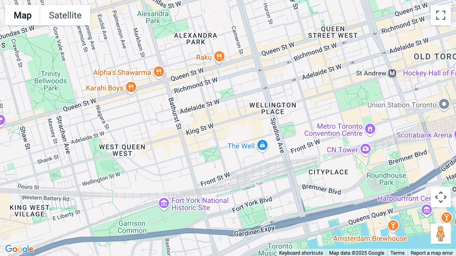 Click for interative map of 545 King Street West, Toronto