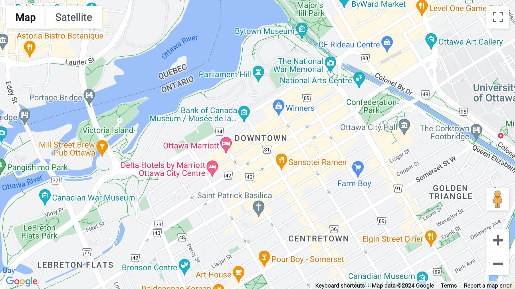 Click for interative map of 222 Queen Street, 10th floor, Ottawa