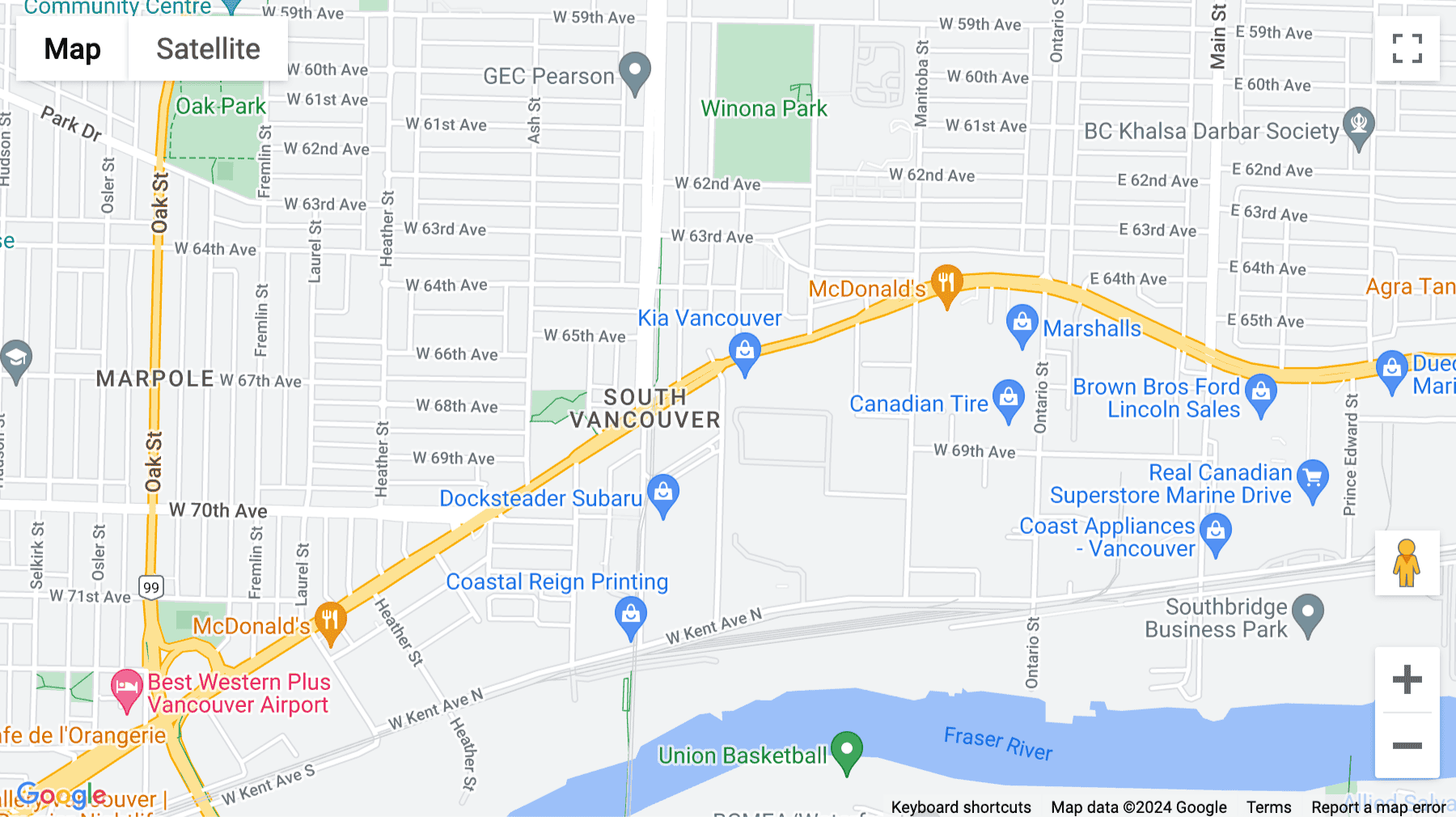 Click for interative map of Marine Gateway, 450 Southwest Marine Drive, Vancouver, Vancouver