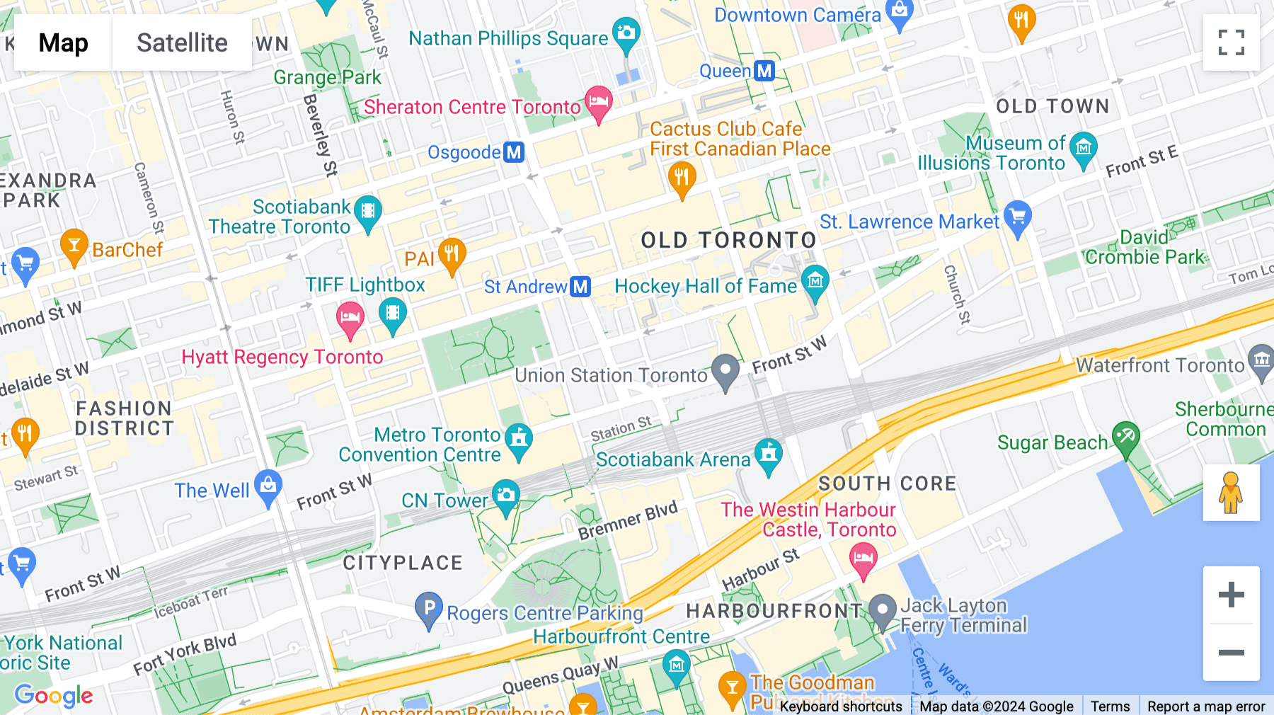Click for interative map of 1 University Avenue, Toronto