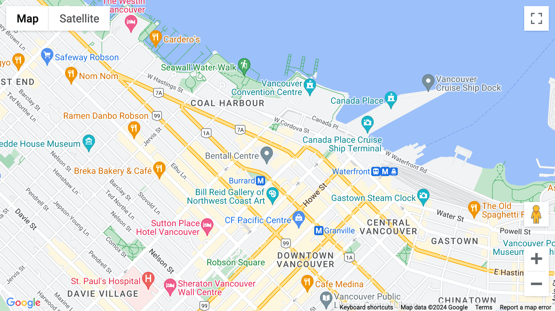 Click for interative map of 555 Burrard Street, Vancouver