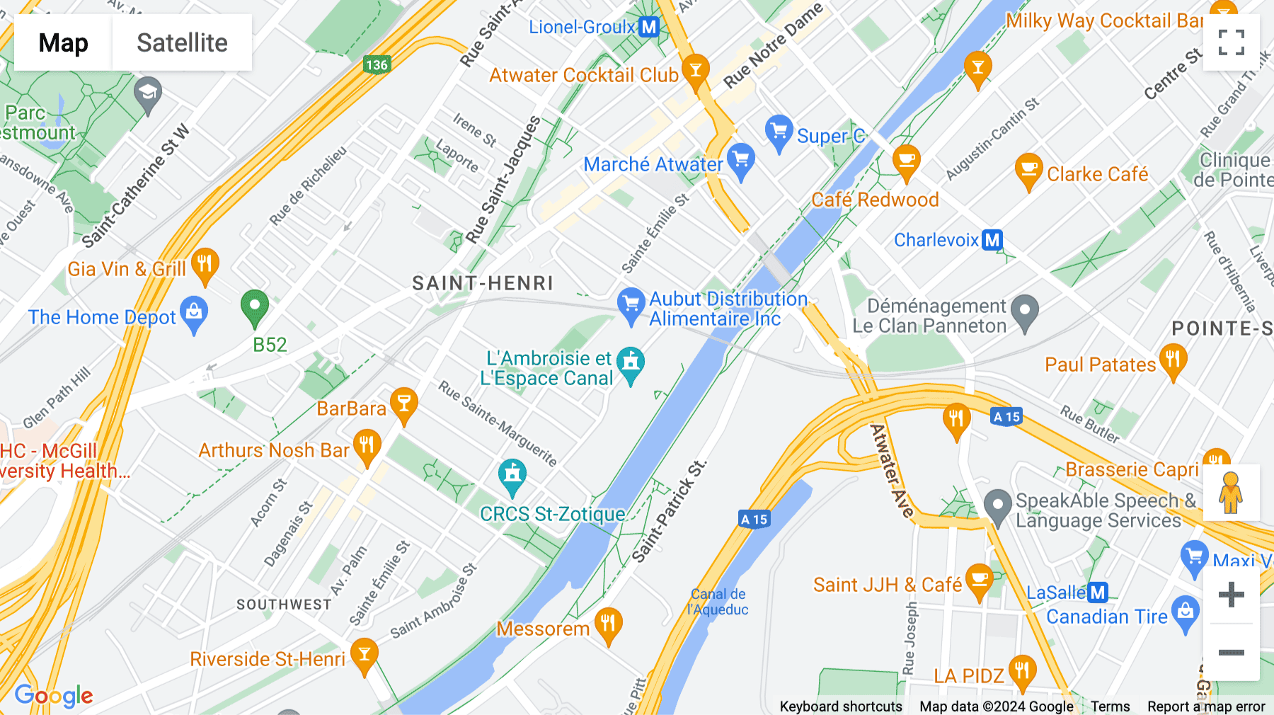Click for interative map of 4020 Saint-Ambroise, 495, Montreal