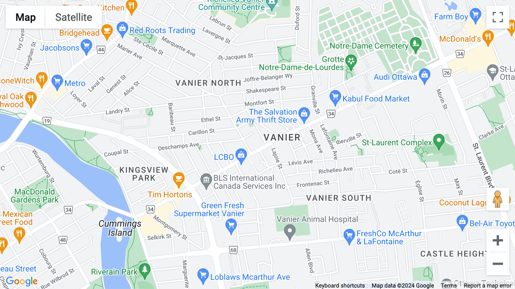 Click for interative map of 261 Montreal Road, Unit 310, Ottawa