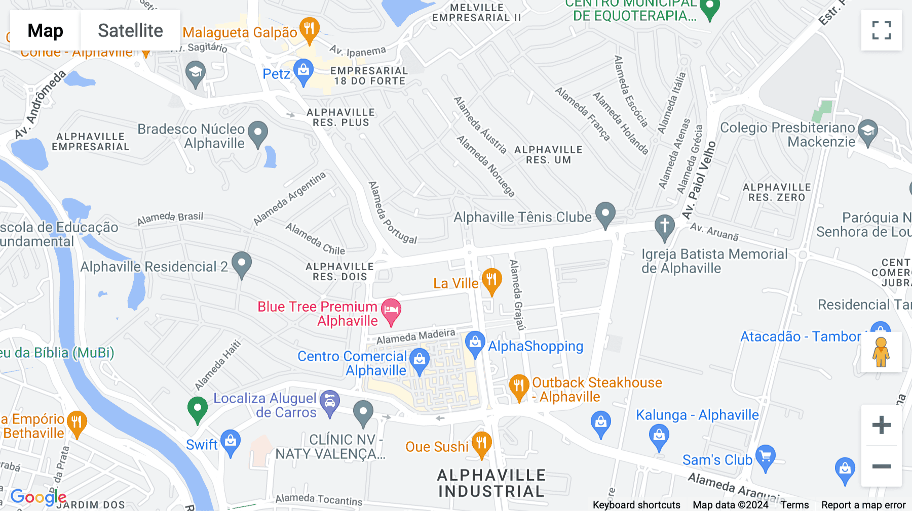 Click for interative map of Alameda Rio Negro 1477, Alphaville Industrial, Barueri, Sao Paulo