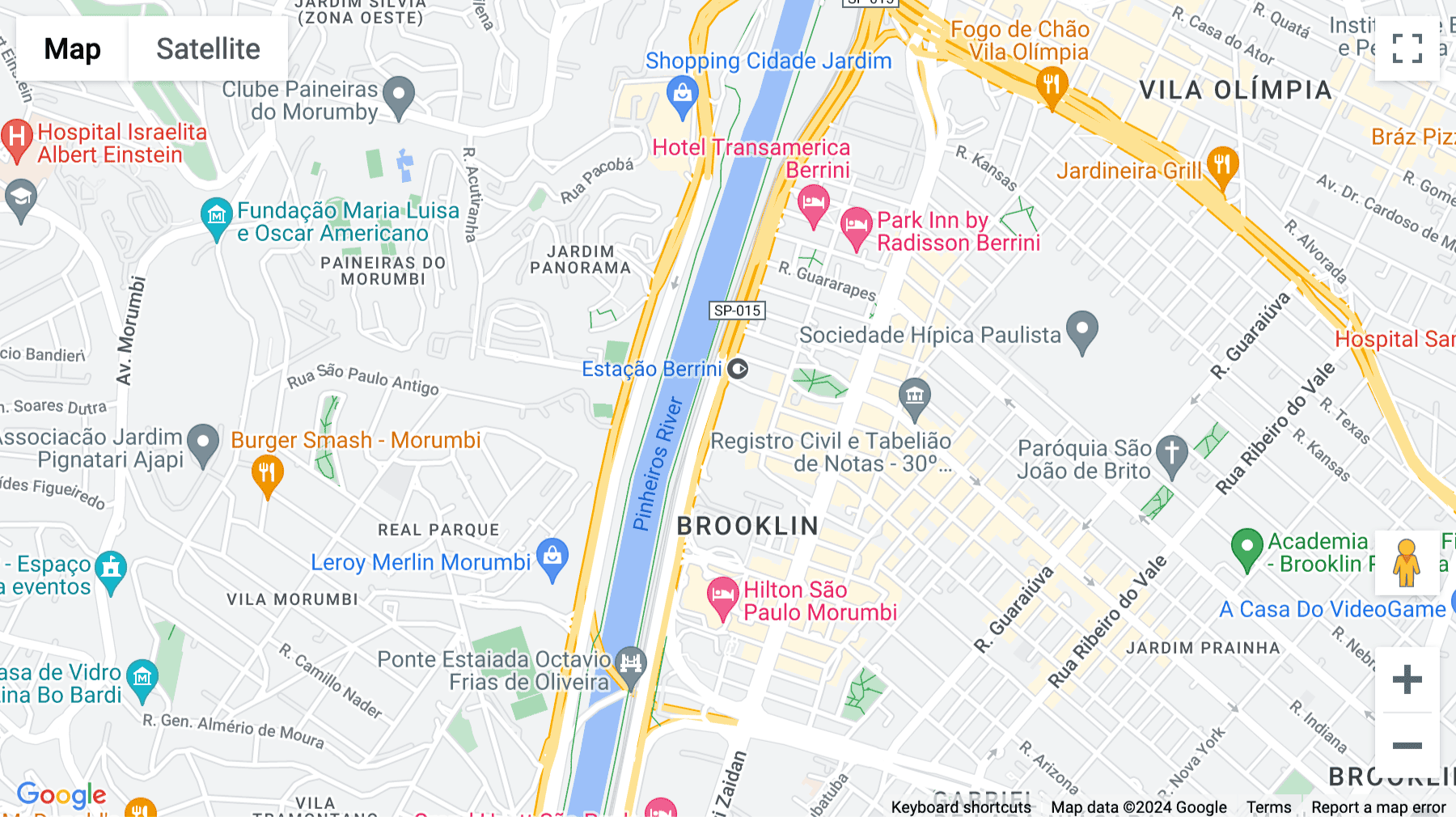 Click for interative map of Rua Flórida, 1970, Brooklin, Sao Paulo