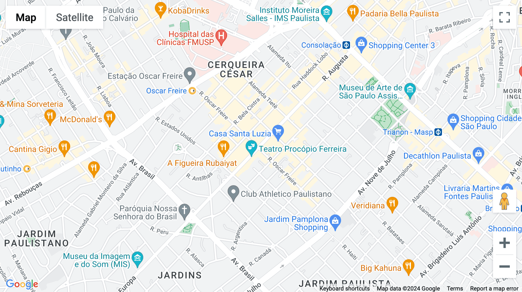 Click for interative map of Rua Oscar Freire, 585, Jardim Paulista, Sao Paulo