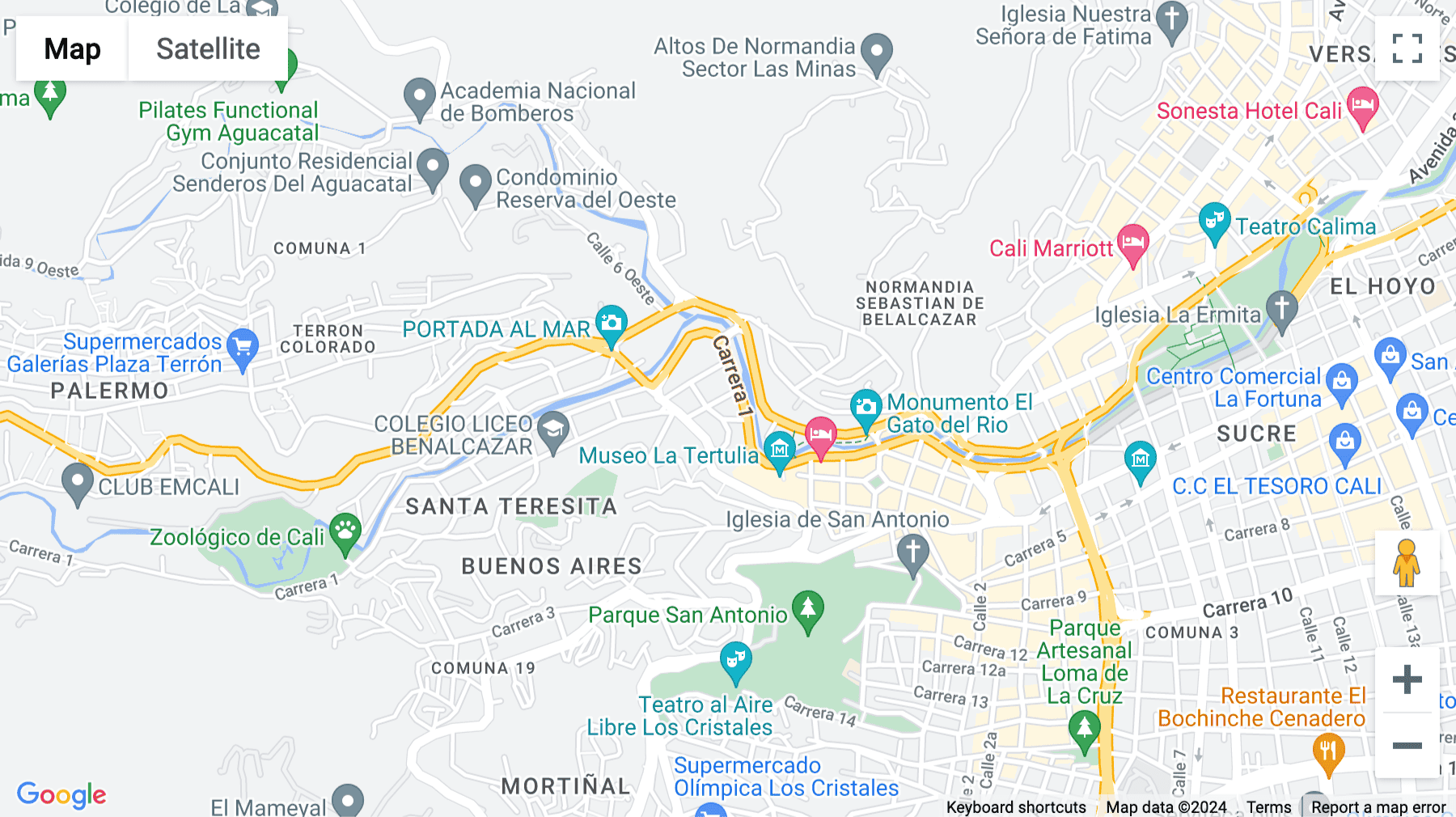 Click for interative map of Calle 6 Oeste N° 1C, 25, Cali, Valle del Cauca, Colombia, Calle, Cali