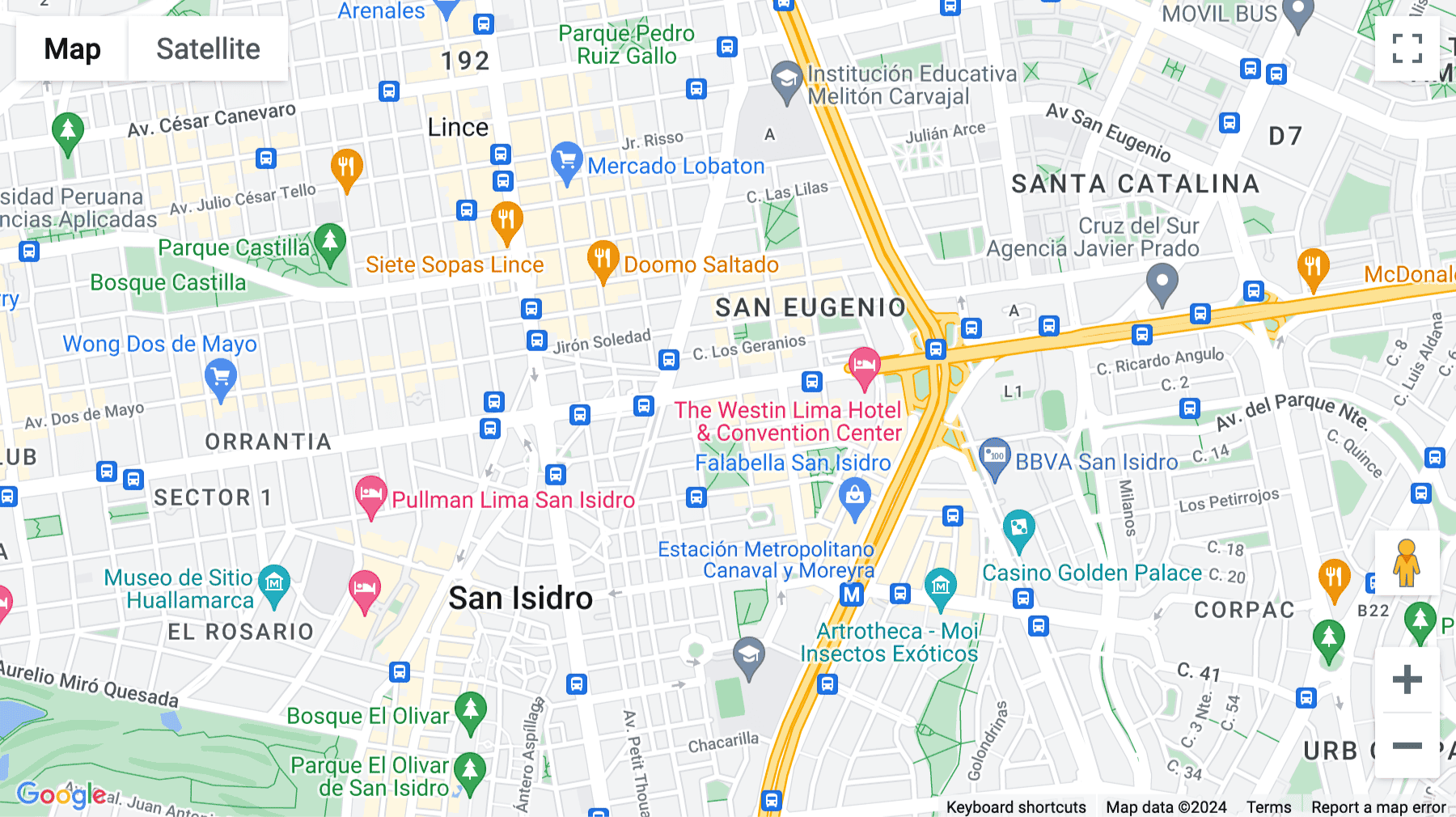 Click for interative map of Av. Javier Prado Este 444, Piso 19, San Isidro, Lima