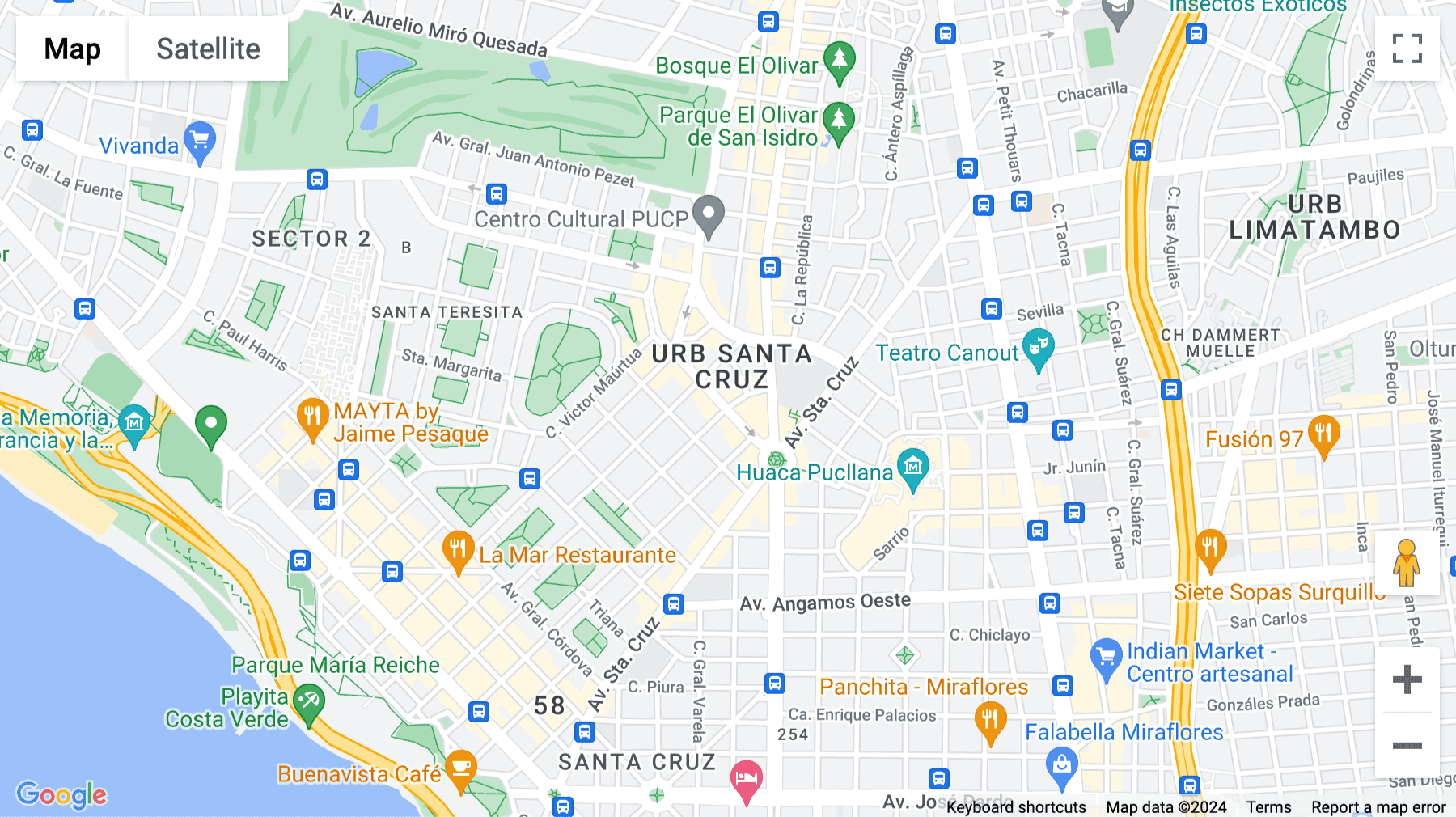 Click for interative map of Av. Emilio Cavenecia 151, piso 7, Miraflores, Lima