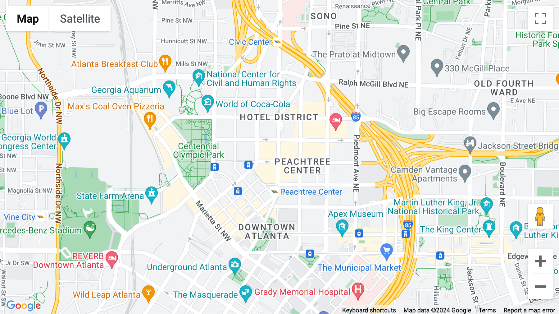 Click for interative map of 235 Peachtree Street, Suite 400, Atlanta