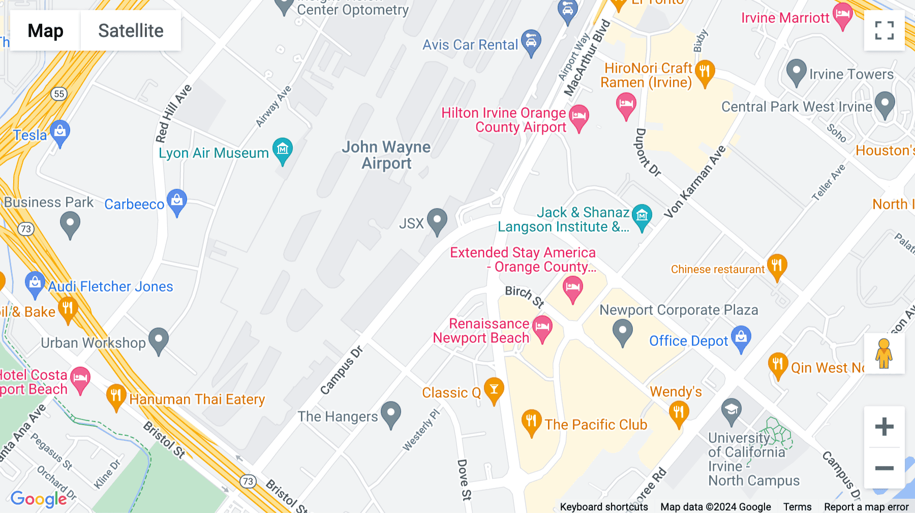 Click for interative map of Airport Plaza Center II, 4540 Campus Drive, Newport Beach