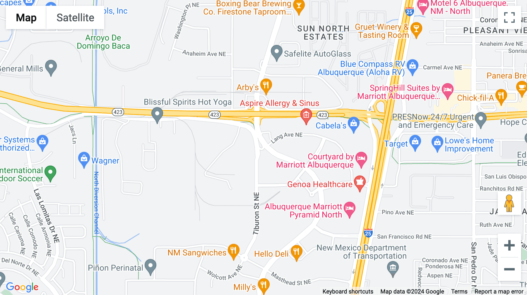 Click for interative map of 4801 Lang Avenue, Suite 110, Albuquerque