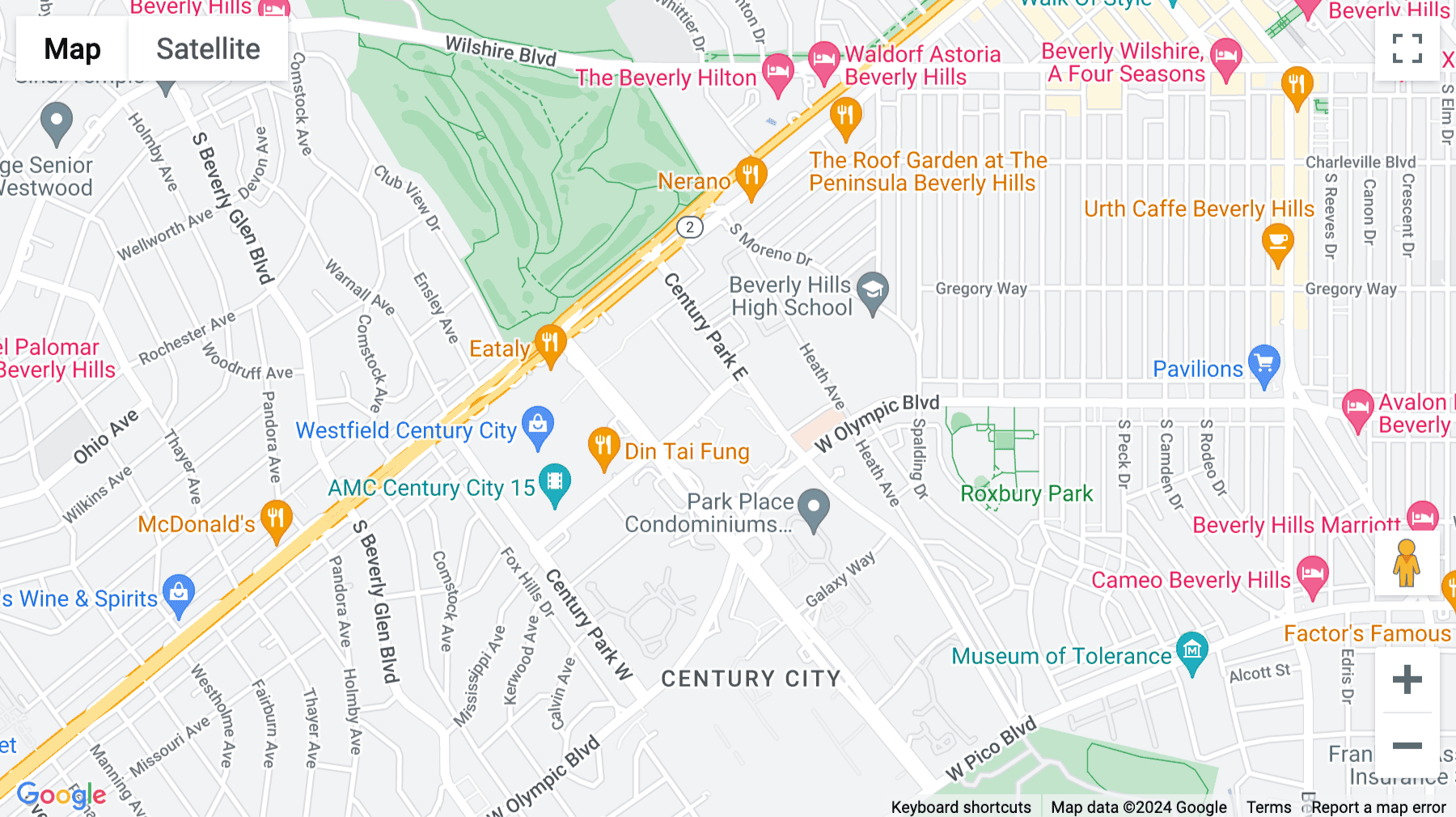 Click for interative map of 2029 Century Park East, Suite 400N, Los Angeles