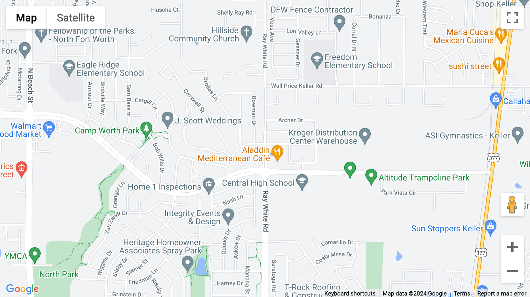 Click for interative map of 9500 Ray White, Suite 200, Fort Worth