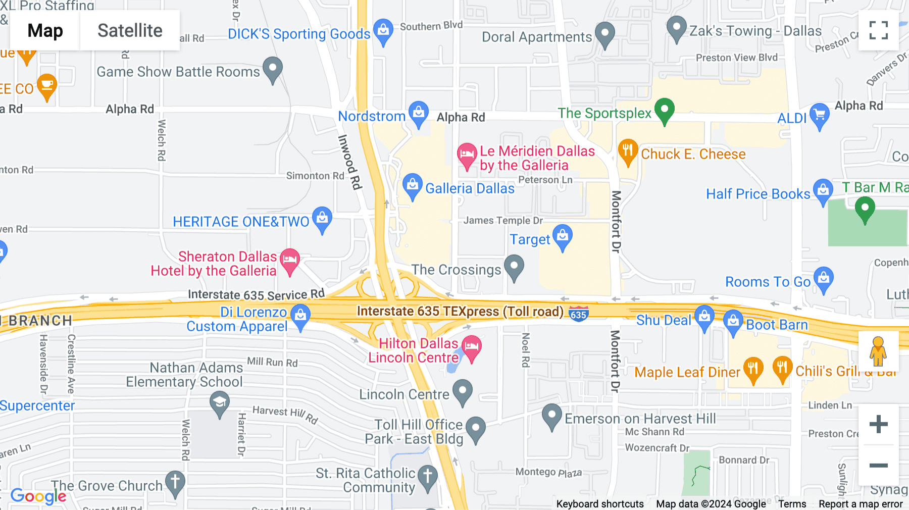 Click for interative map of 13155 Noel Road, Suite 900, Dallas