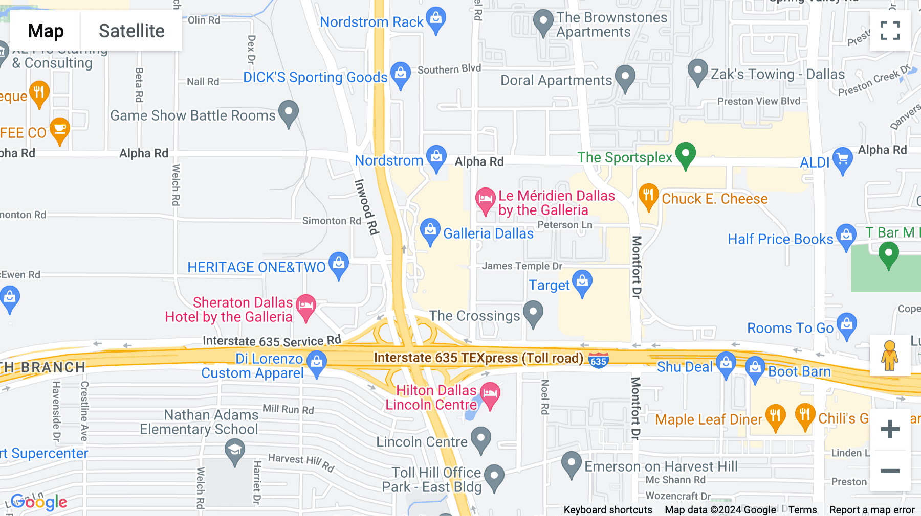 Click for interative map of 13355 Noel Road, Suite 1100, Dallas