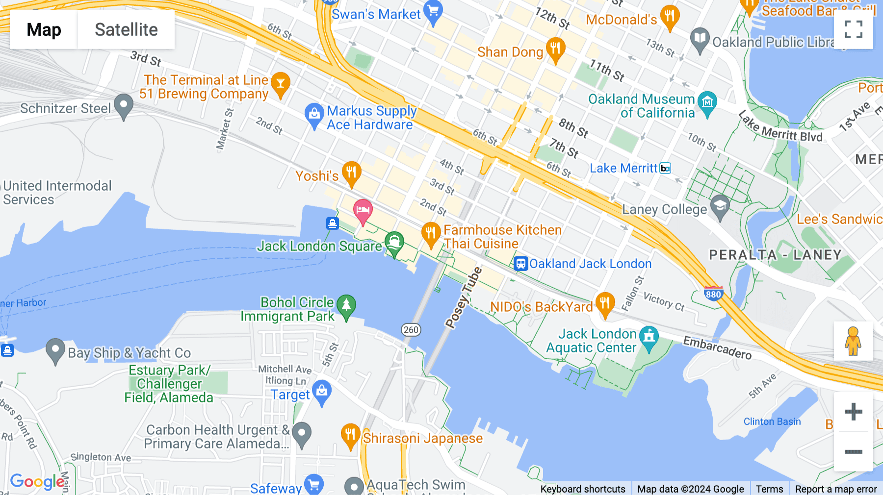 Click for interative map of 66 Franklin Street, Suite 300, Oakland