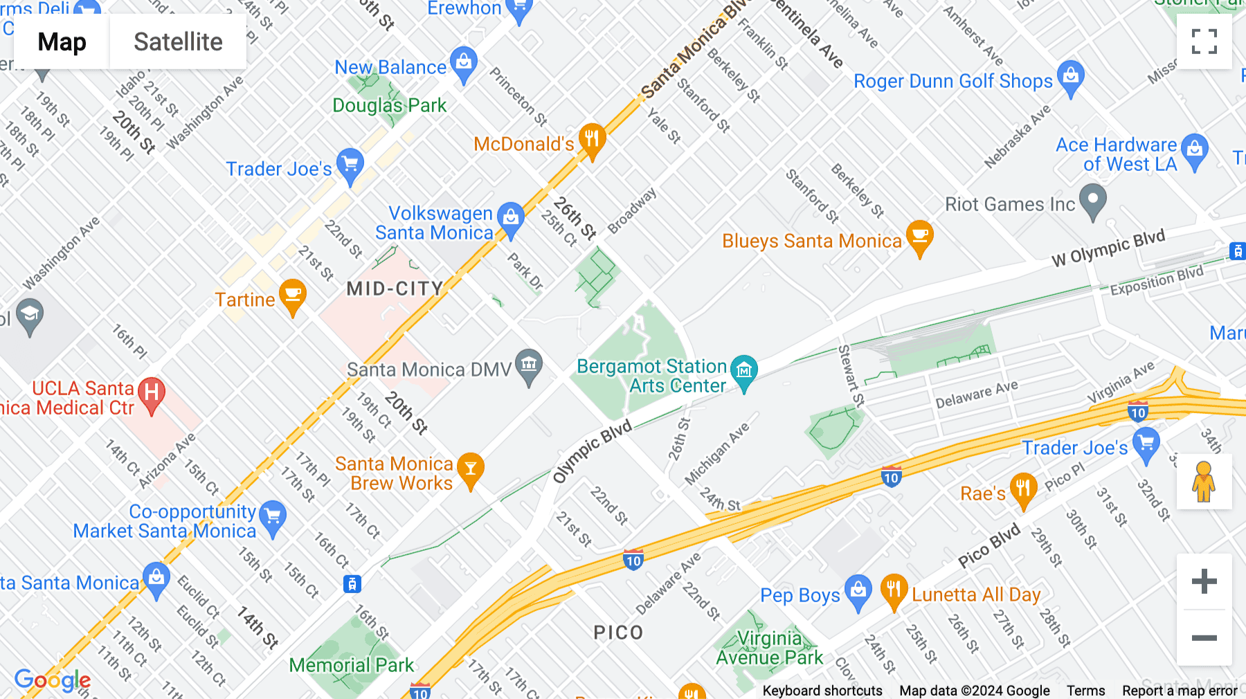 Click for interative map of 2450 Colorado Avenue, Suite 100E, Santa Monica