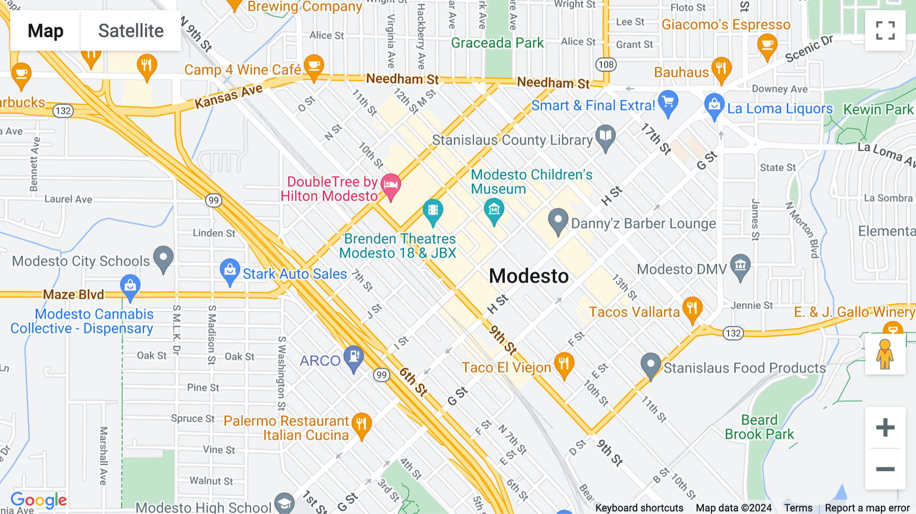 Click for interative map of 931 10th Street, Modesto, California, Modesto