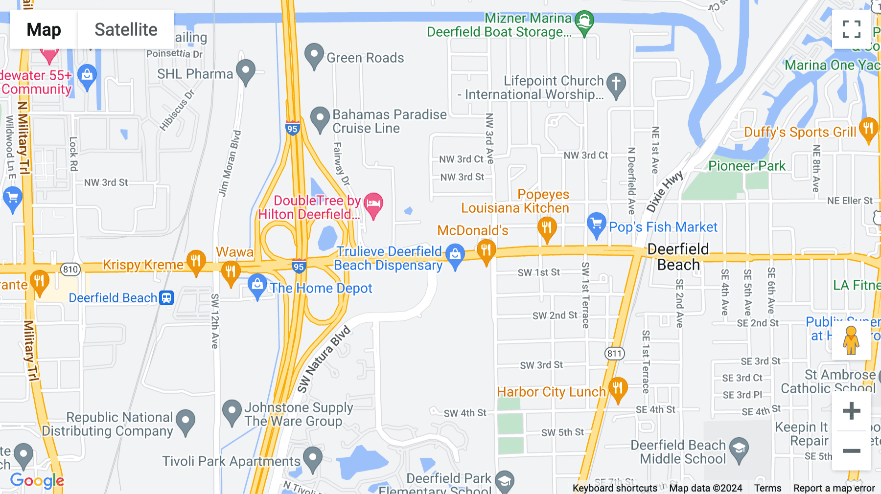 Click for interative map of 10 Fairway Drive, Deerfield Beach, Florida, Deerfield Beach