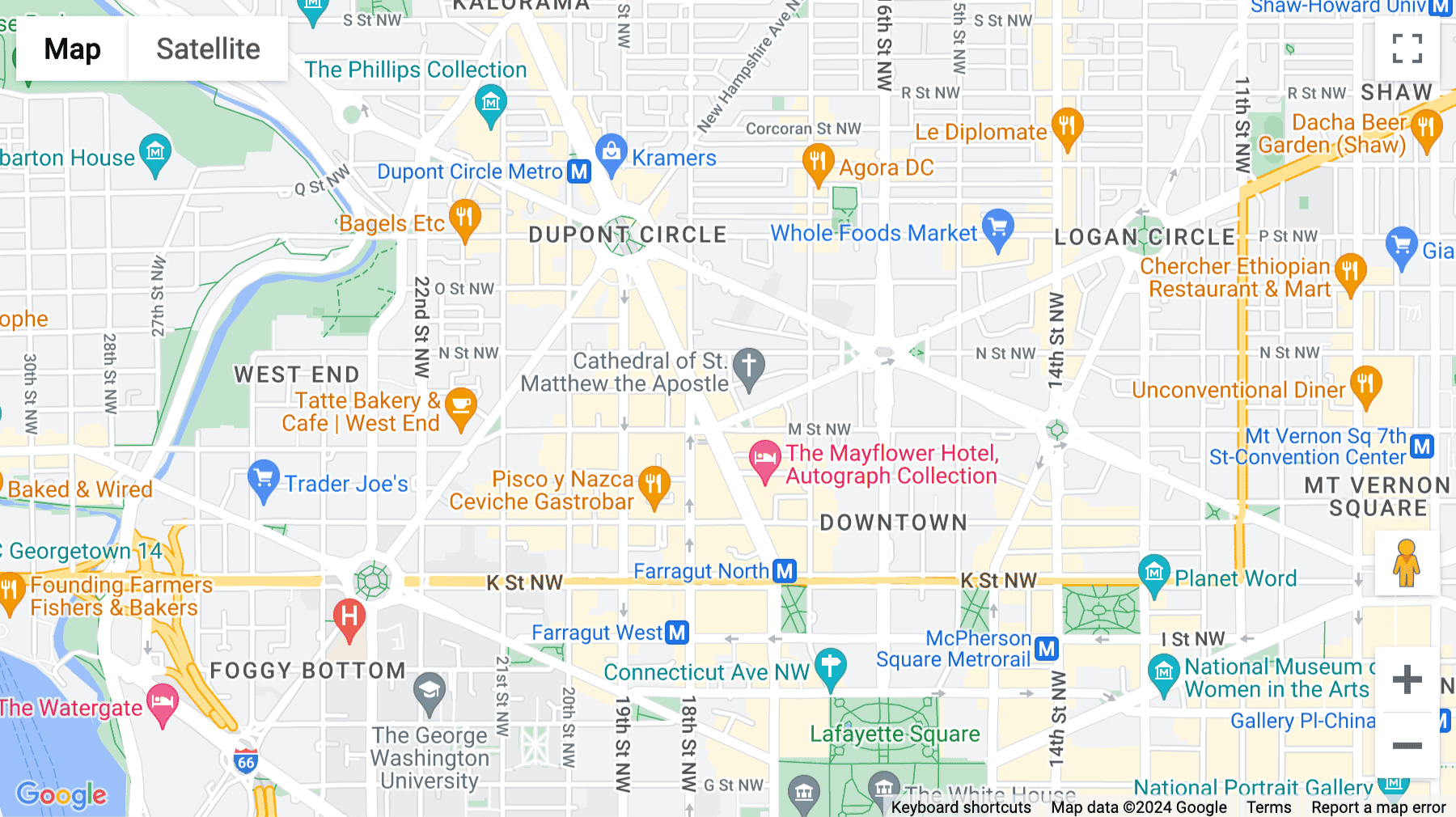 Click for interative map of 1201 Connecticut Ave NW, Washington DC