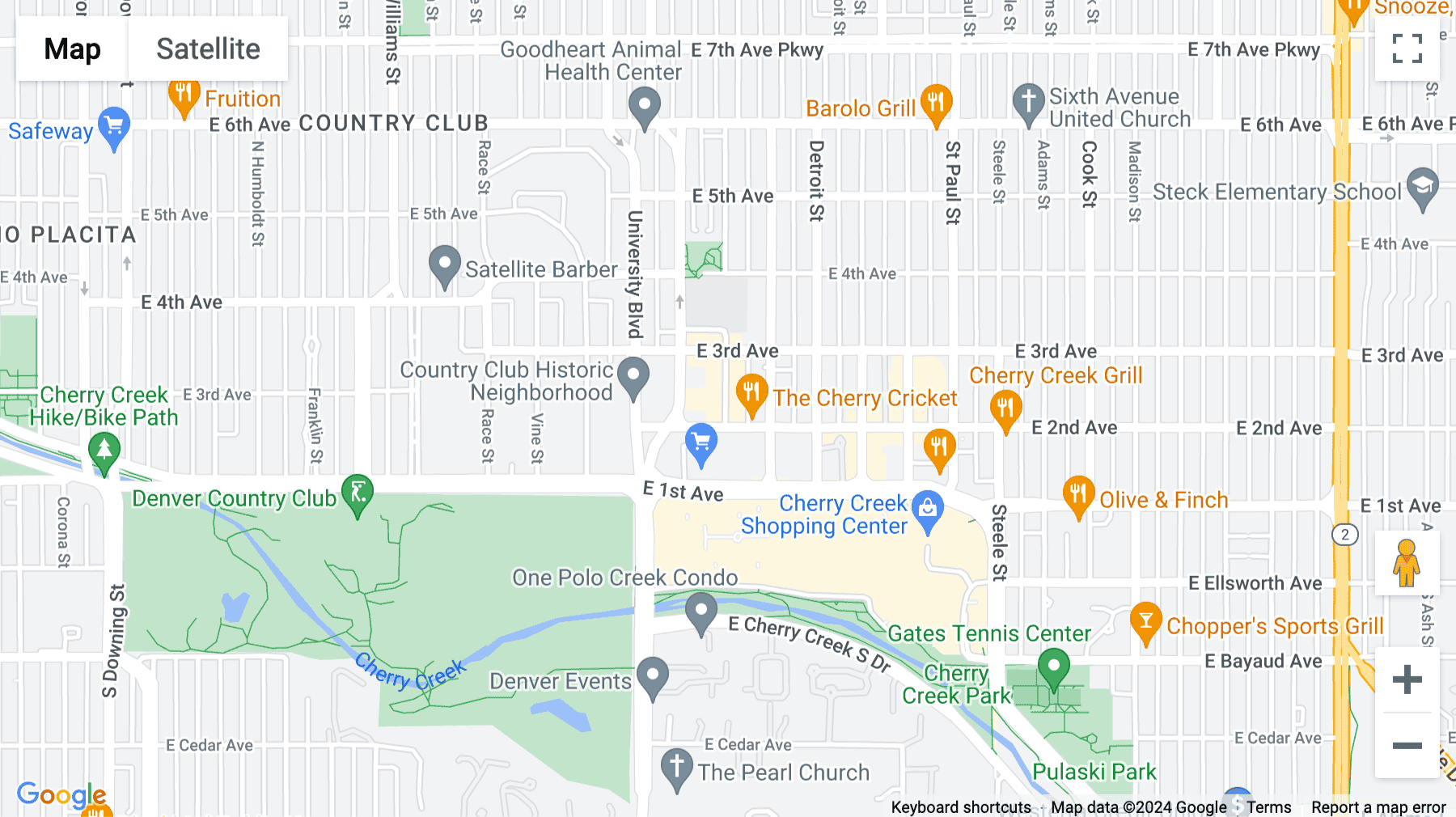 Click for interative map of 201 Columbine Street, Suite 300, Denver