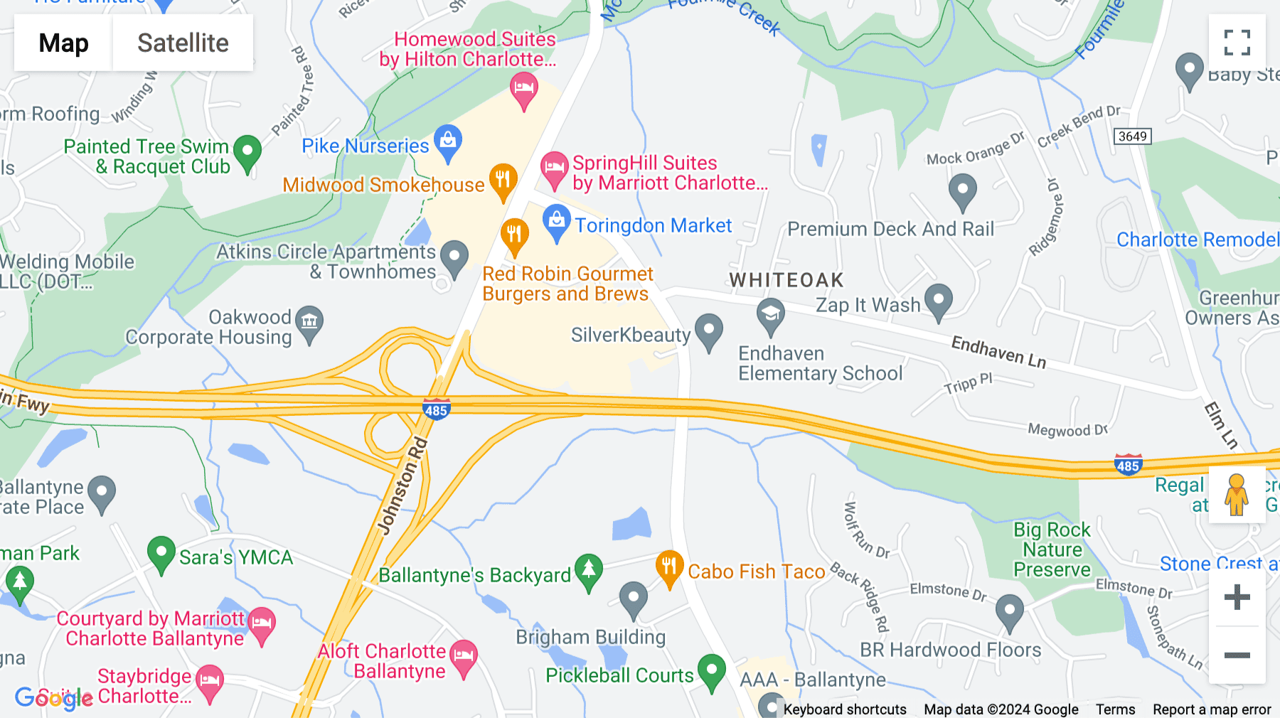 Click for interative map of 3540 Toringdon Way, Suite 200, Charlotte (North Carolina)