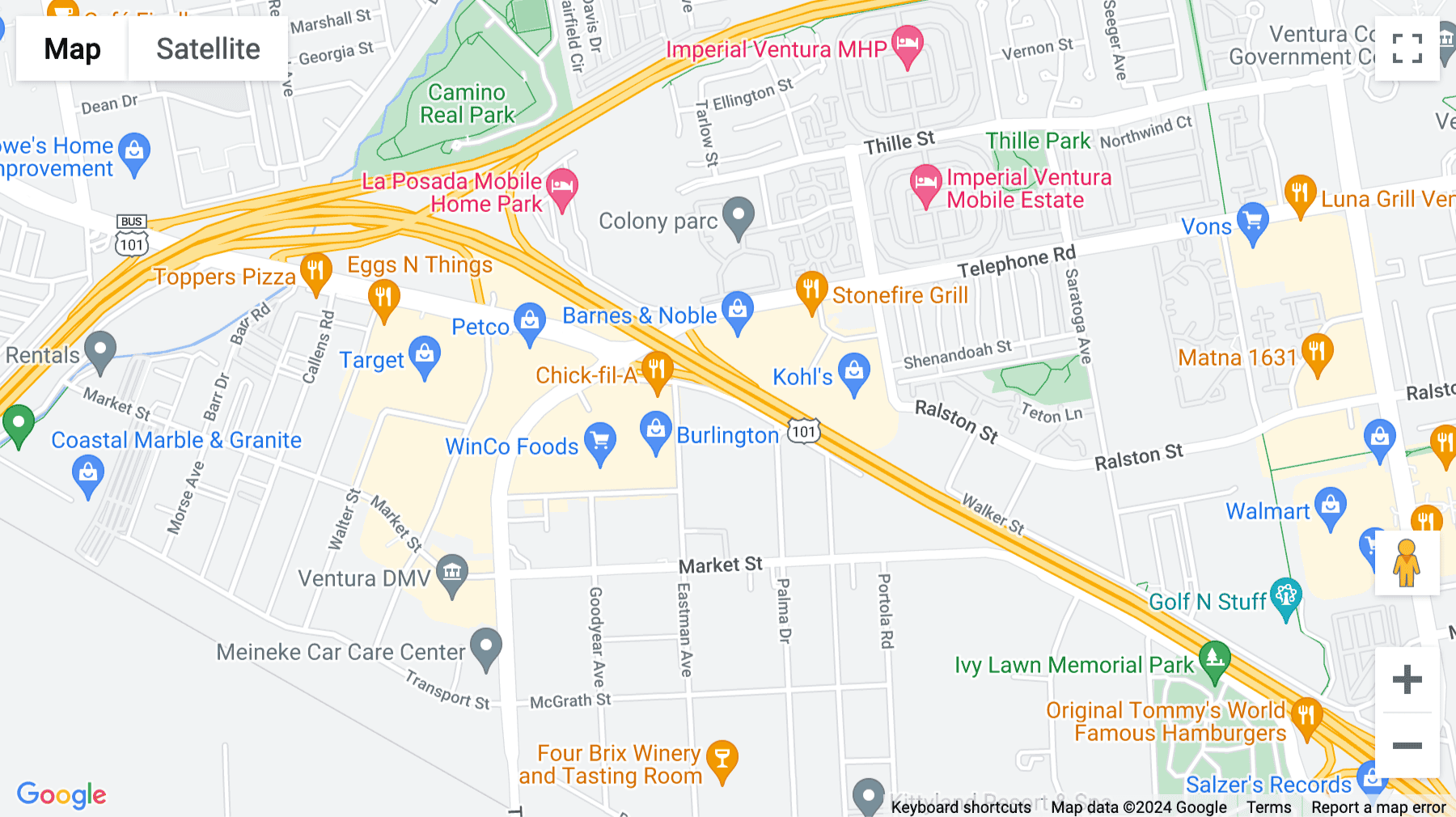Click for interative map of 1300 Eastman Avenue, Ventura