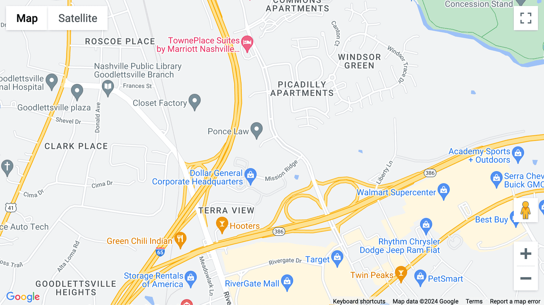 Click for interative map of 740C Conference Drive, Goodlettsville, Nashville