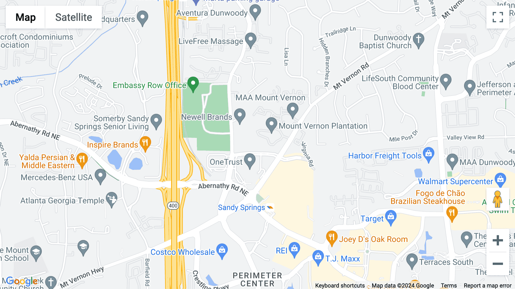Click for interative map of 1155 Perimeter Center West, Atlanta