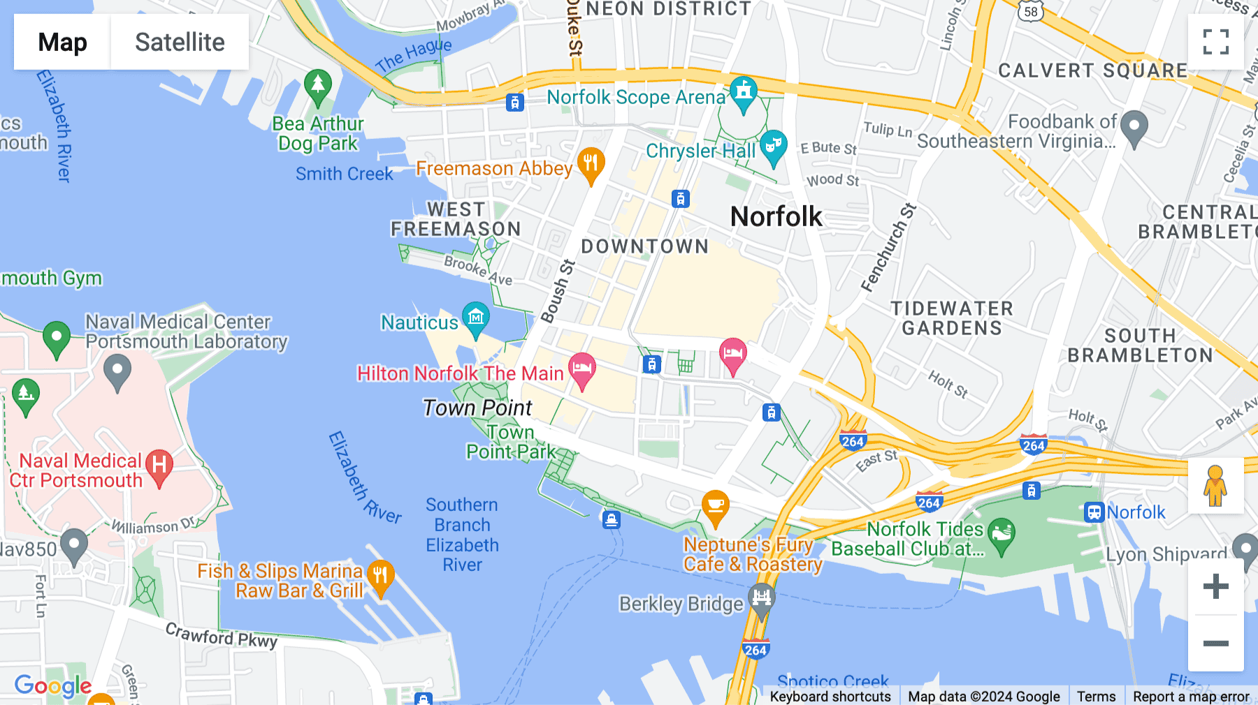 Click for interative map of 223 E City Hall Avenue, Norfolk