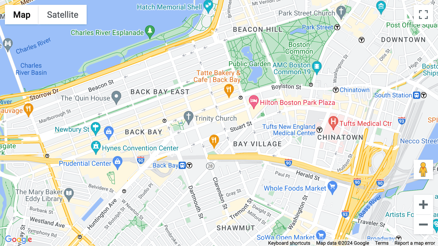 Click for interative map of 200 Berkeley Street, Boston