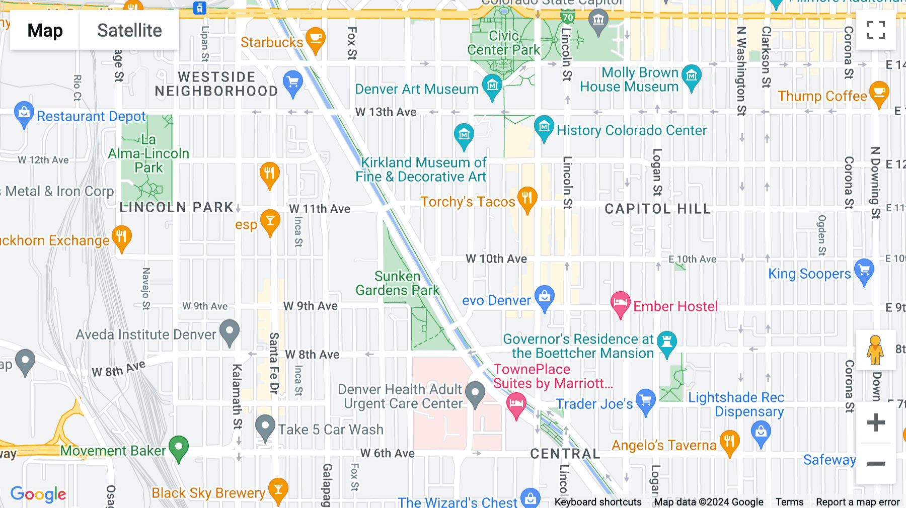 Click for interative map of 1001 Bannock Street, Denver