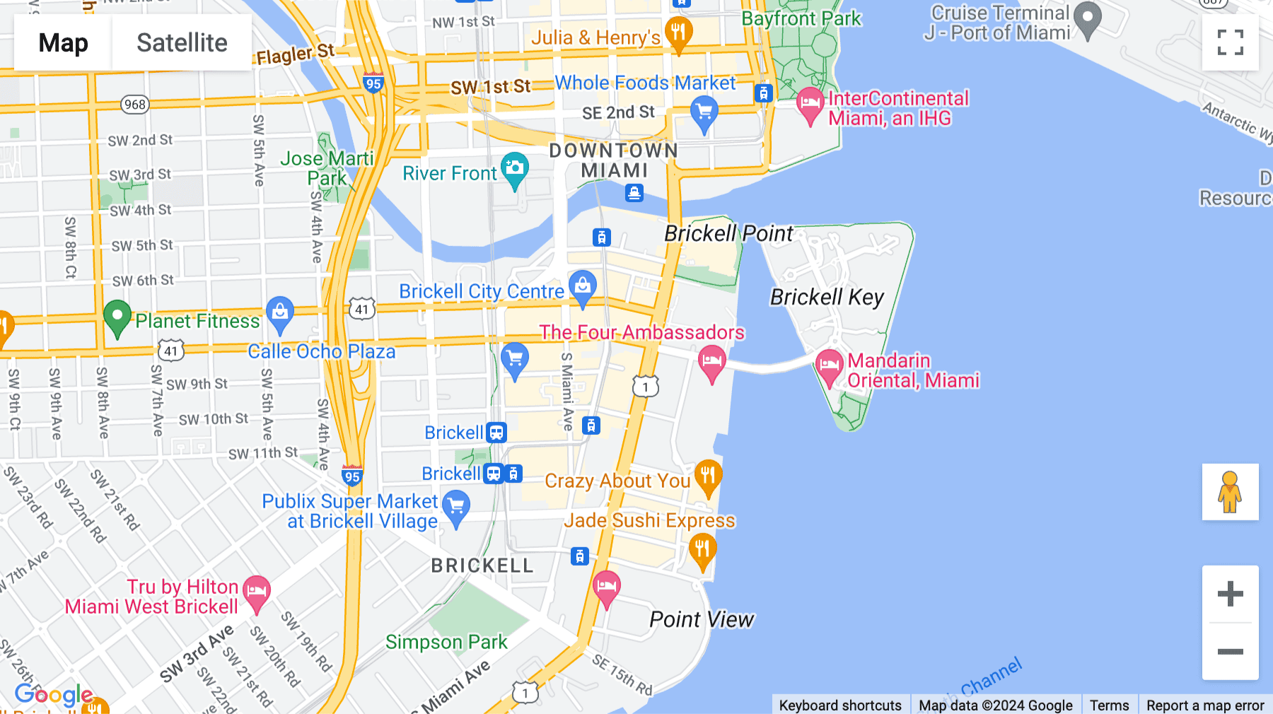 Click for interative map of 800 Brickell Avenue, 4th Floor, Miami