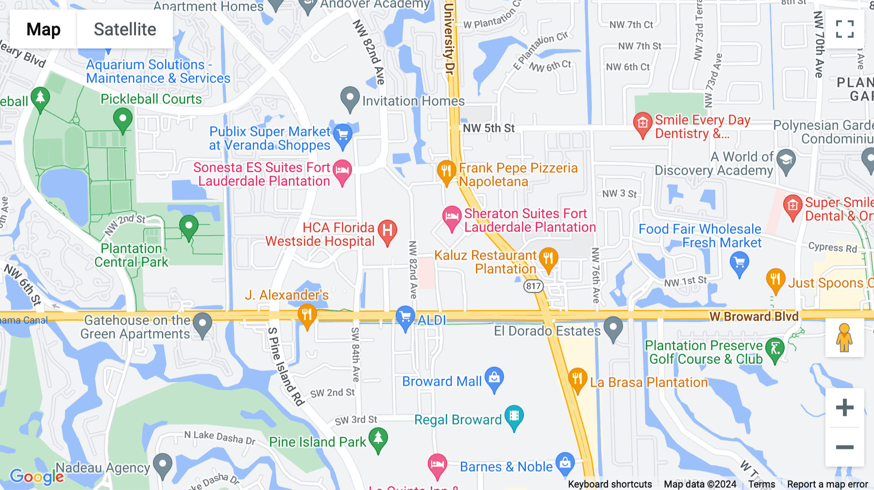 Click for interative map of 261 N University Drive, Suite 500, Plantation