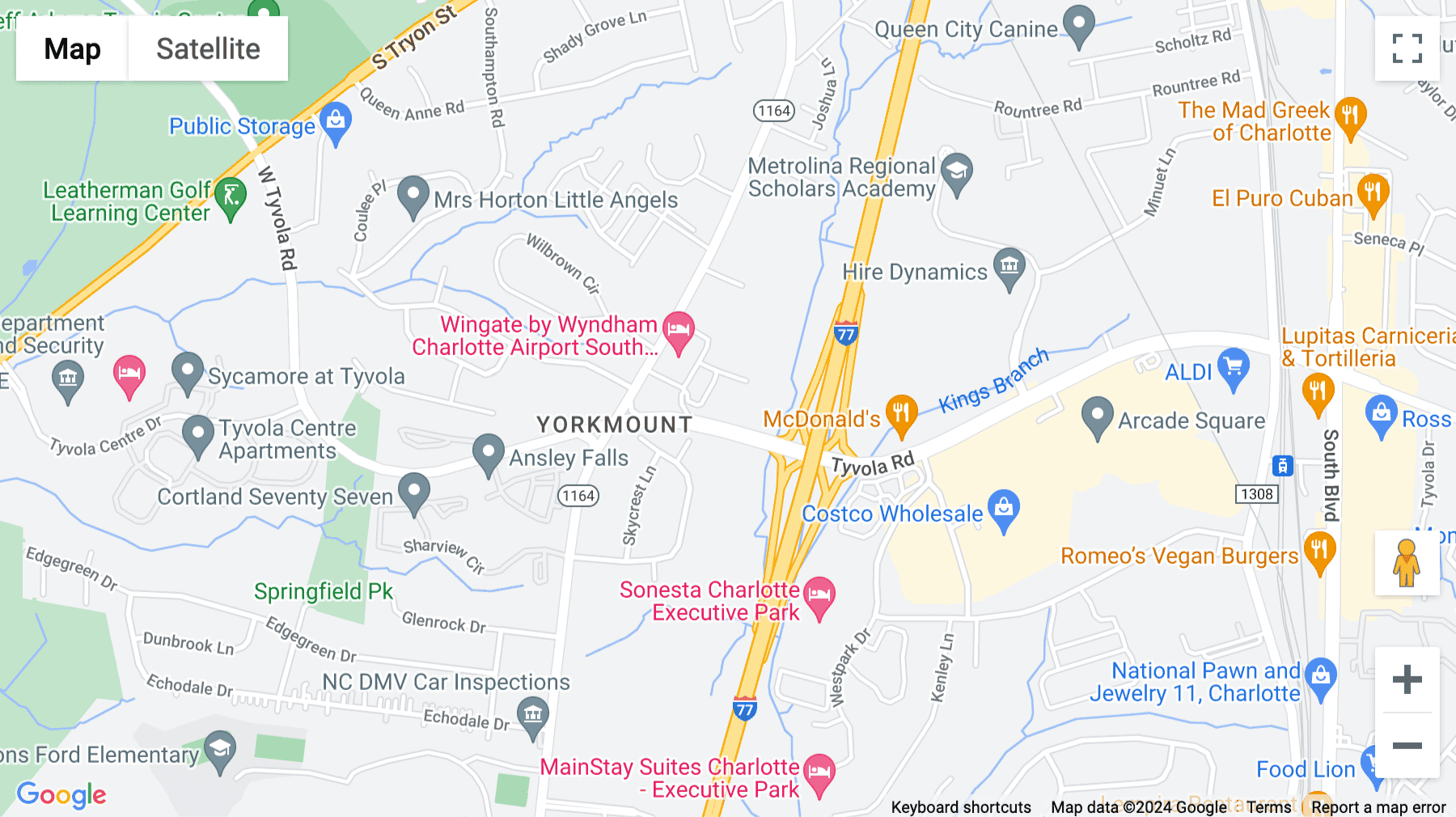 Click for interative map of (CHA) 6047 Tyvola Glen Circle, Charlotte (North Carolina)